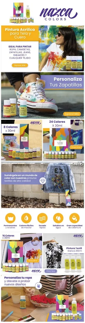 Contenido A+ para Nazca Colors
