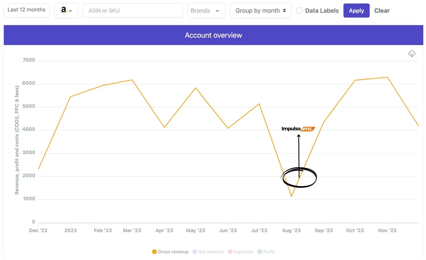 Evolución de ventas en Amazon - Categoría de Electrónica